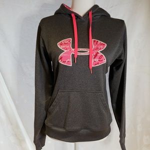 Gray Hooded Under Armour Sweatshirt Size Small
